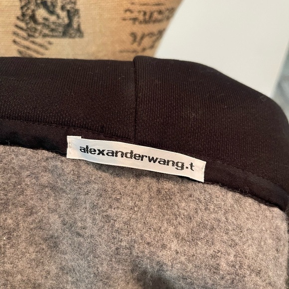 Alexander Wang Black and Gray Hooded Poncho - Picture 8 of 8